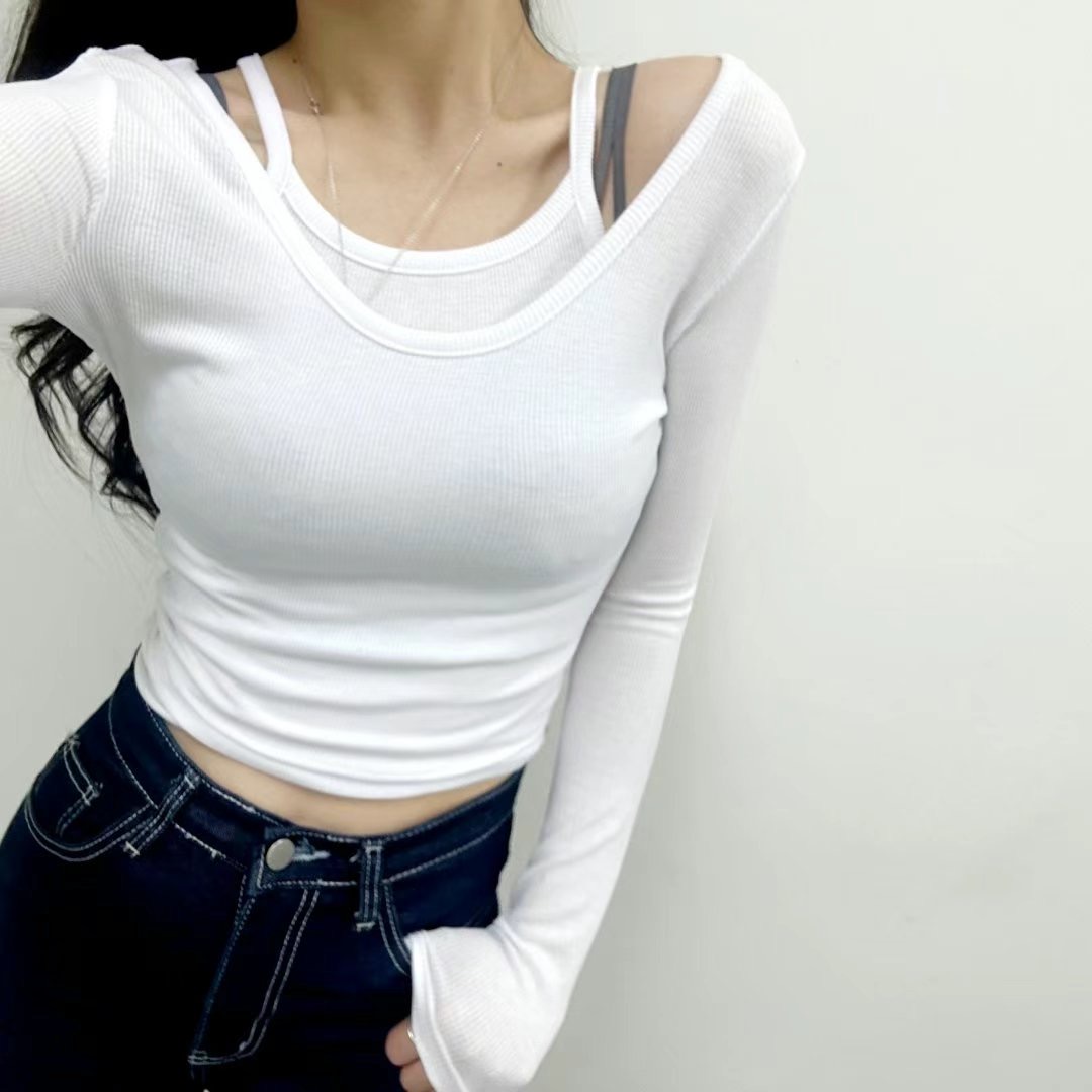 A ONE韓國直郵東大門實拍女裝新品推薦休閑24春夏套裝羅紋A ONE套裝