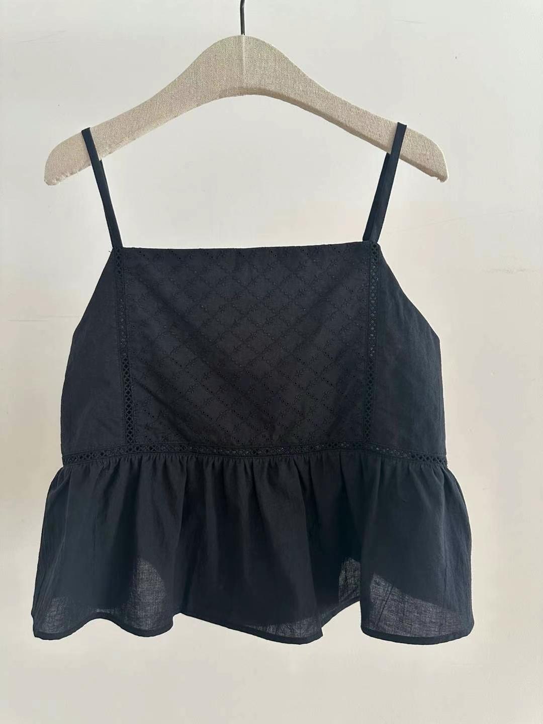 BLANK韓國直郵東大門實拍女士新品休閑時尚人氣24秋夏吊帶背心BUTTON 12吊帶/背心