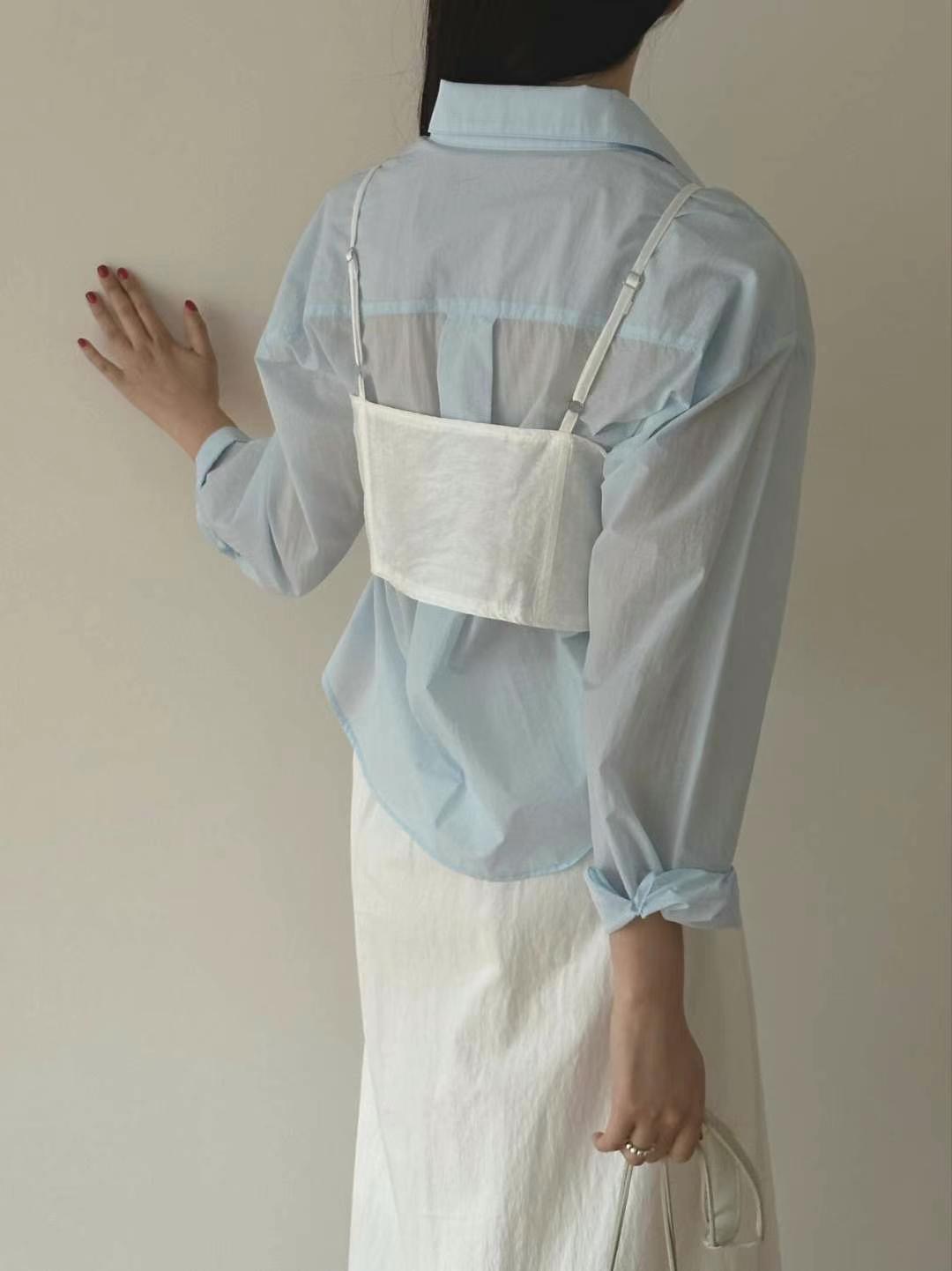 BLANK直郵韓國代購女士新款熱賣人氣休閑時尚真品襯衫蕾絲衫BUTTON 12襯衫/蕾絲衫