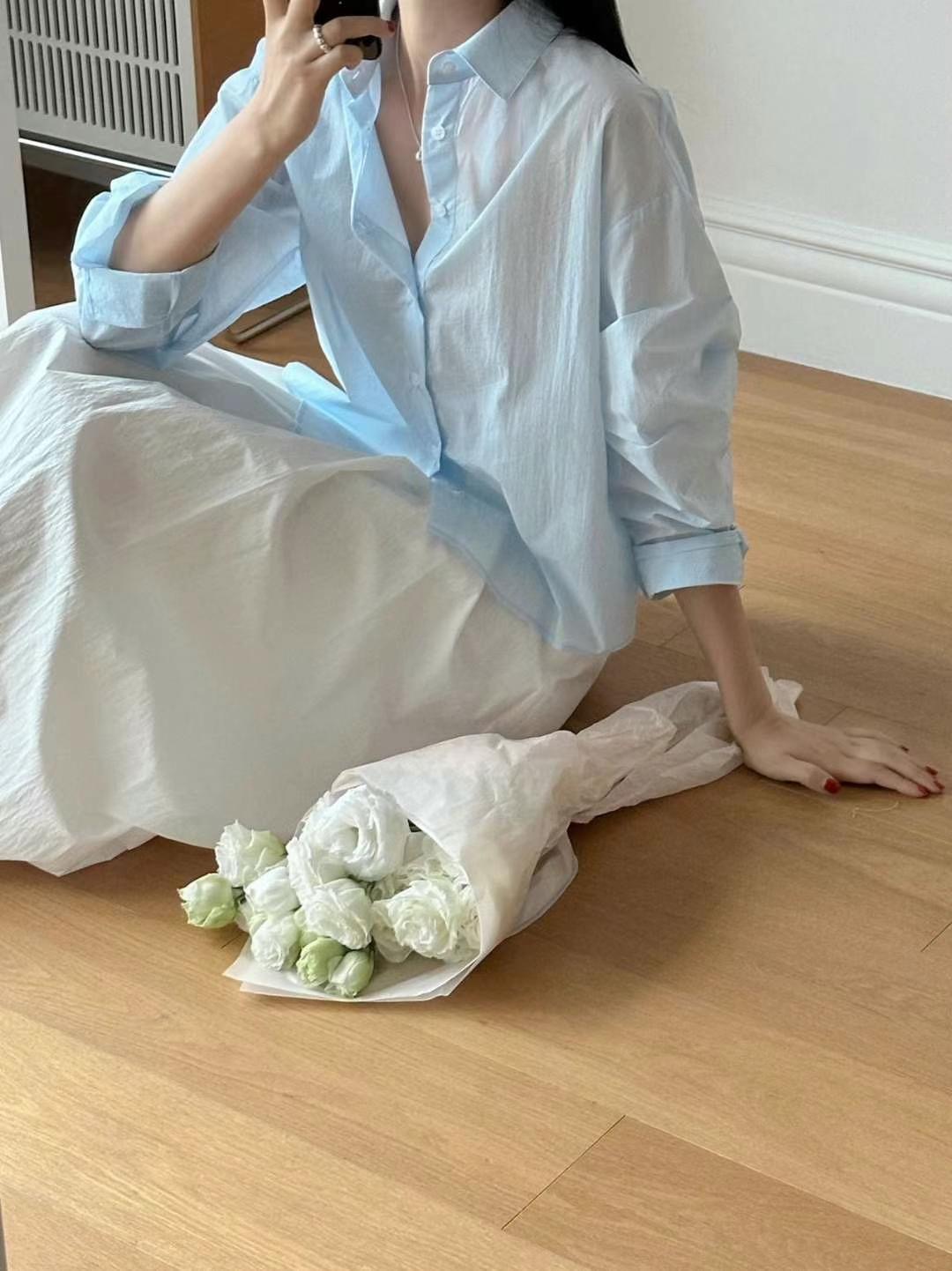 BLANK直郵韓國代購女士新款熱賣人氣休閑時尚真品襯衫蕾絲衫BUTTON 12襯衫/蕾絲衫圖色4