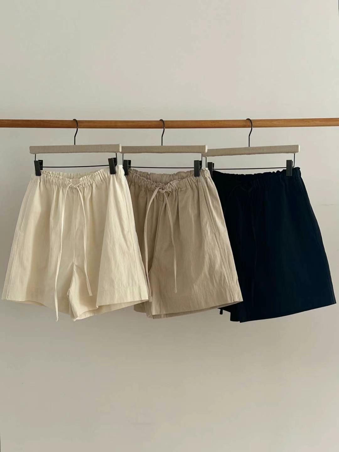 BLANK韓國直郵東大門代購女裝新品真品推薦24秋夏職業短褲BUTTON 12短褲圖色2左二色