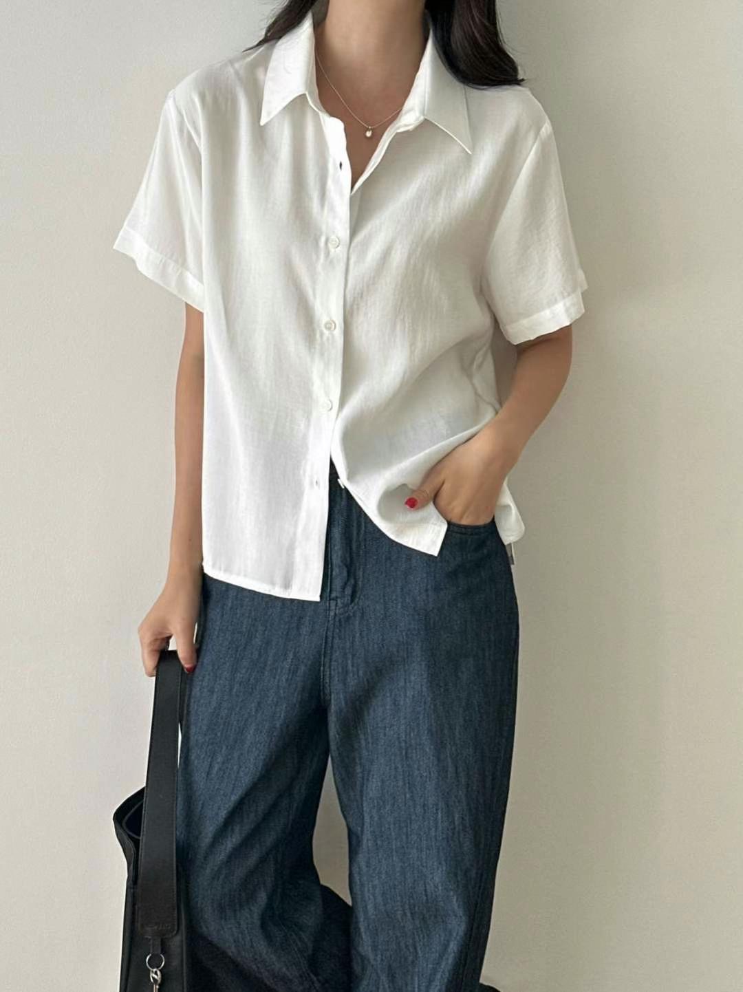 BLANK直郵韓國代購女士新款熱賣時尚職業真品人氣襯衫蕾絲衫BUTTON 12襯衫/蕾絲衫圖色3