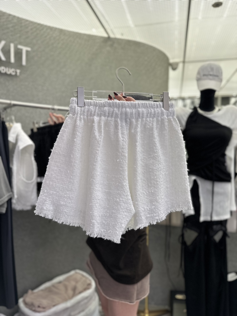 EXIT韓國直郵東大門代購女裝新款24春夏熱賣人氣短褲粗花呢EXIT短褲