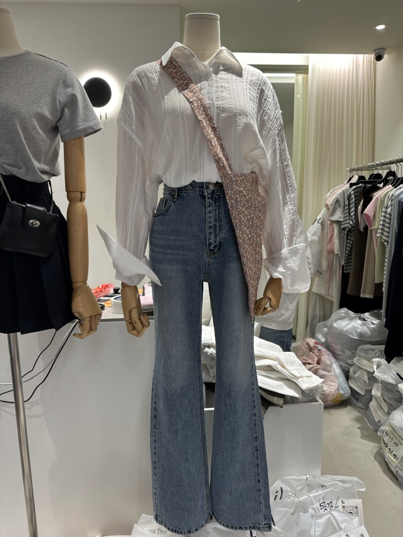 LIL直郵韓國代購女裝新品24春夏職業真品時尚熱賣襯衫蕾絲衫LIL襯衫/蕾絲衫