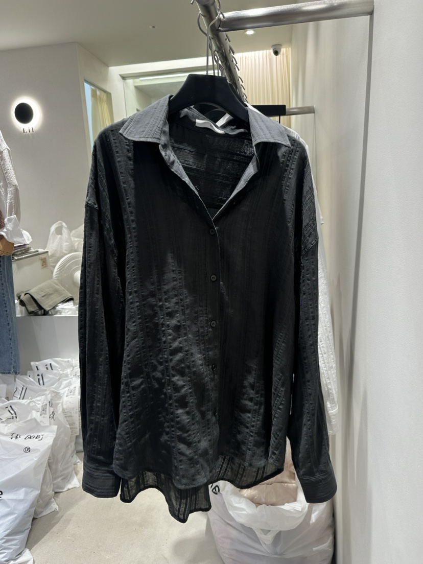 LIL直郵韓國代購女裝新品24春夏職業真品時尚熱賣襯衫蕾絲衫LIL襯衫/蕾絲衫圖色2