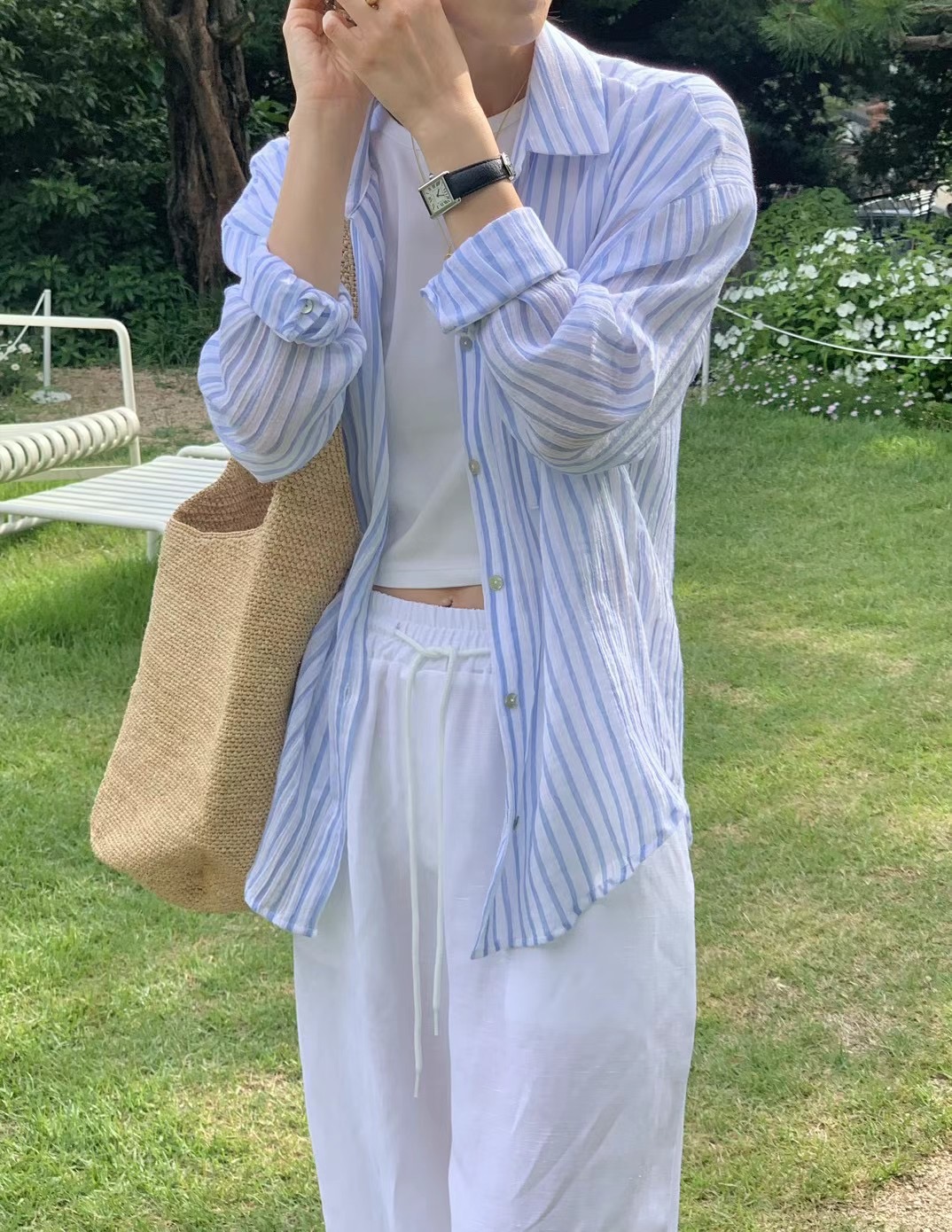 MICO韓國直郵東大門實拍女士新款真品24秋夏推薦襯衫蕾絲衫ALL OVER襯衫/蕾絲衫