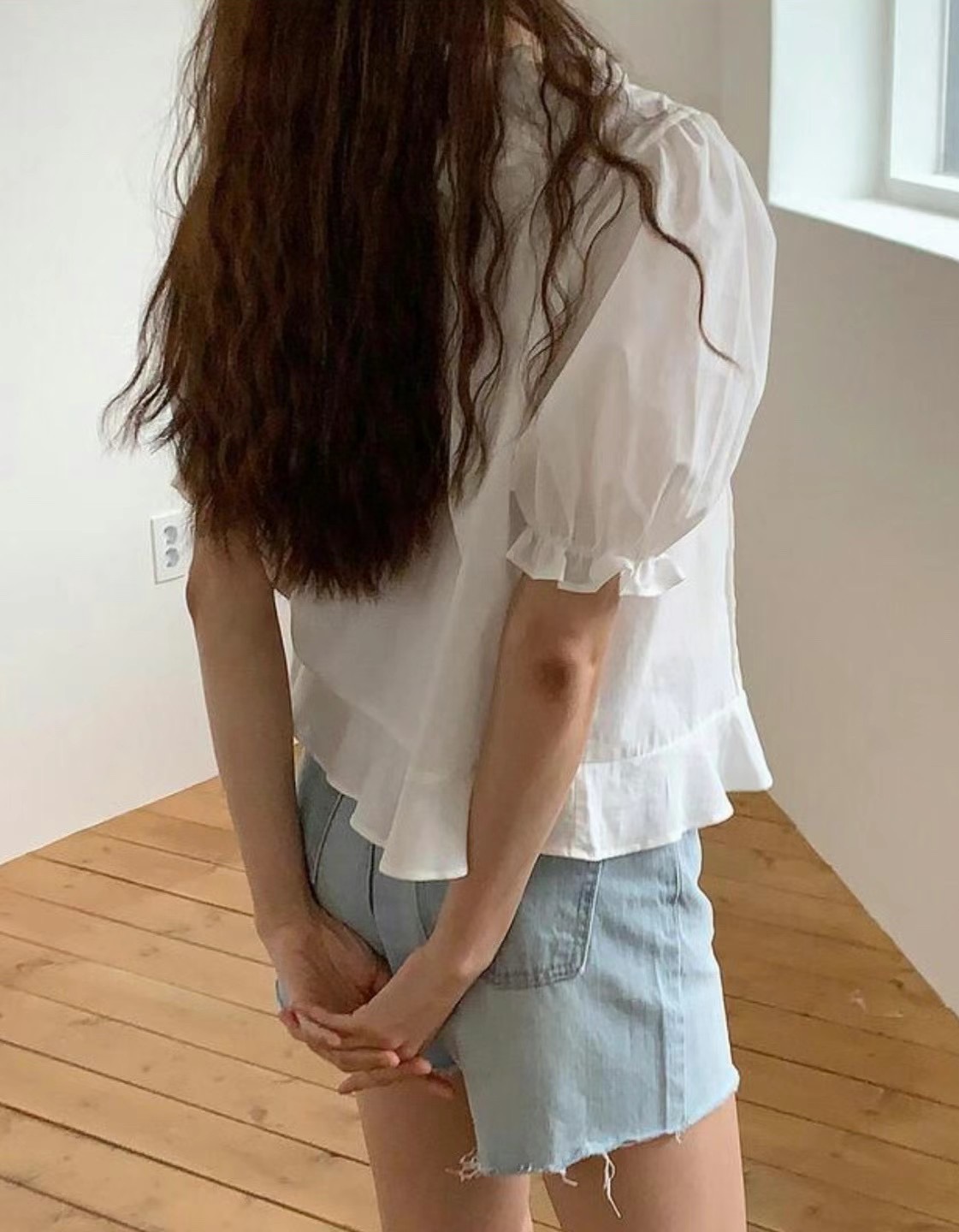 MICO韓國直郵東大門實拍女裝新款真品24秋夏熱賣襯衫蕾絲衫ALL OVER襯衫/蕾絲衫