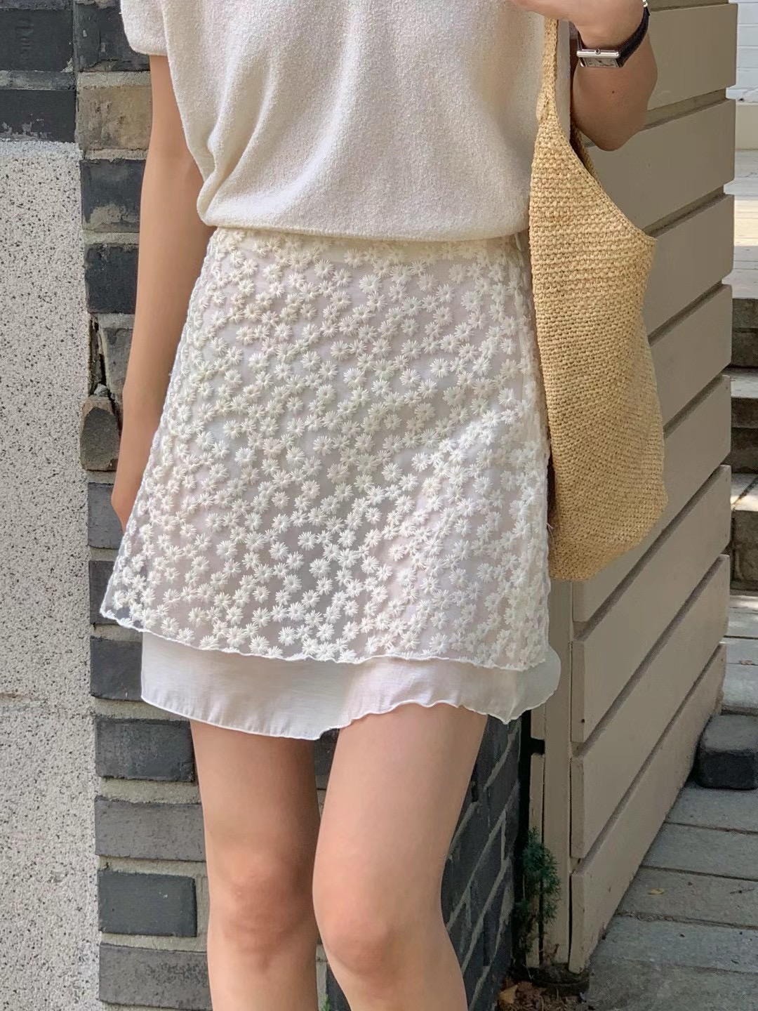 MICO韓國直郵東大門代購女士新品人氣職業推薦真品時尚短裙ALL OVER短裙