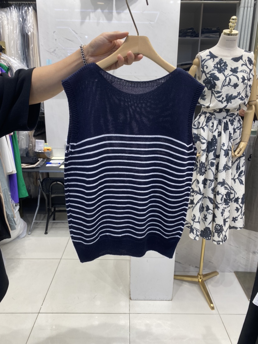 SOO JUNE韓國直郵東大門代購女士新款24秋夏吊帶背心亞麻SOO JUNE吊帶/背心