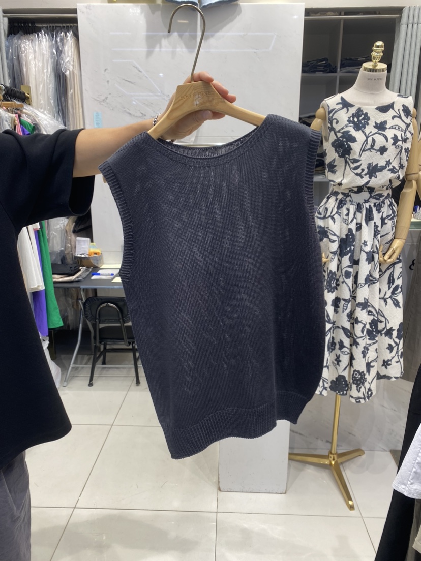 SOO JUNE韓國直郵東大門代購女士新款24秋夏吊帶背心亞麻SOO JUNE吊帶/背心圖色4