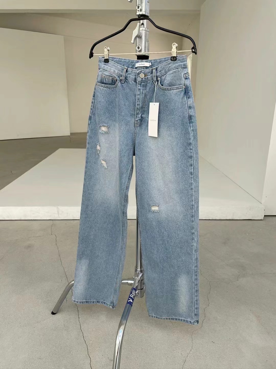 UNLESS韓國直郵東大門代購女士新品熱賣24秋夏職業牛仔褲UNLESS牛仔褲
