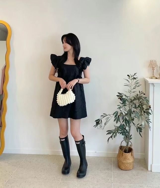 VERA韓國直郵東大門實拍女士新款時尚職業熱賣連衣裙荷葉邊VERA連衣裙圖色2