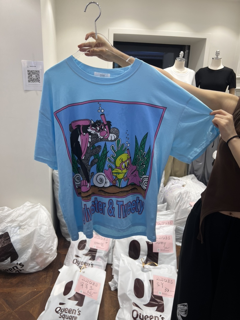 ANOES韓國直郵東大門實拍女士新品人氣24秋夏熱賣真品T恤ANOEST恤圖色3