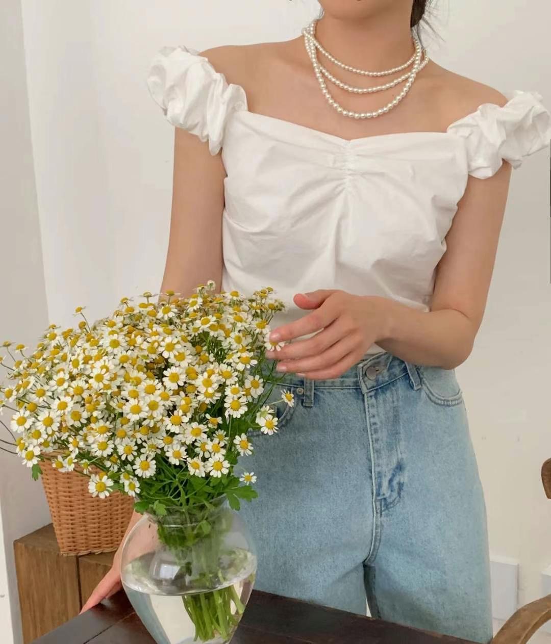 BASIC FEMME-베이직팜므-OT韓國直郵東大門代購女裝新款真品襯衫蕾絲衫BASIC FEMME襯衫/蕾絲衫