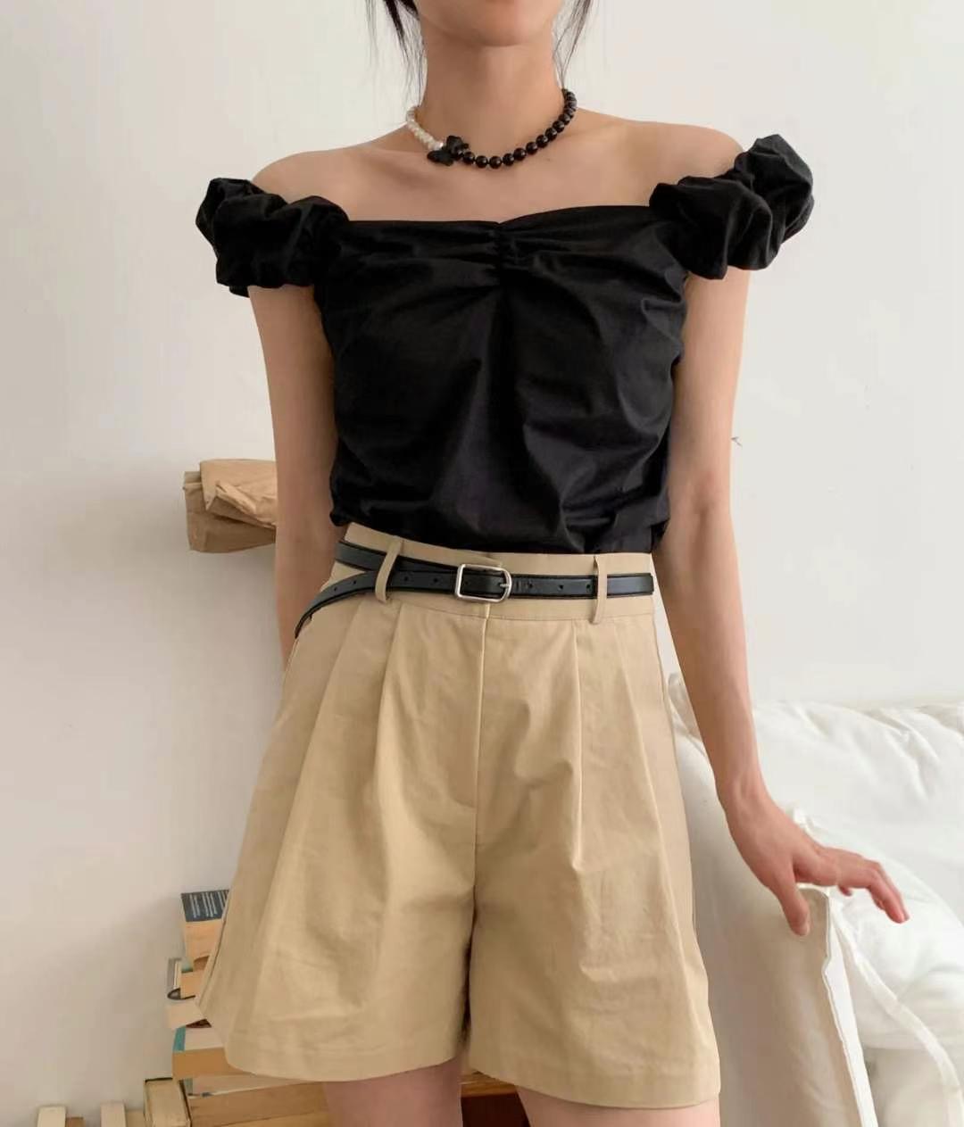 BASIC FEMME-베이직팜므-OT韓國直郵東大門代購女裝新款真品襯衫蕾絲衫BASIC FEMME襯衫/蕾絲衫圖色3