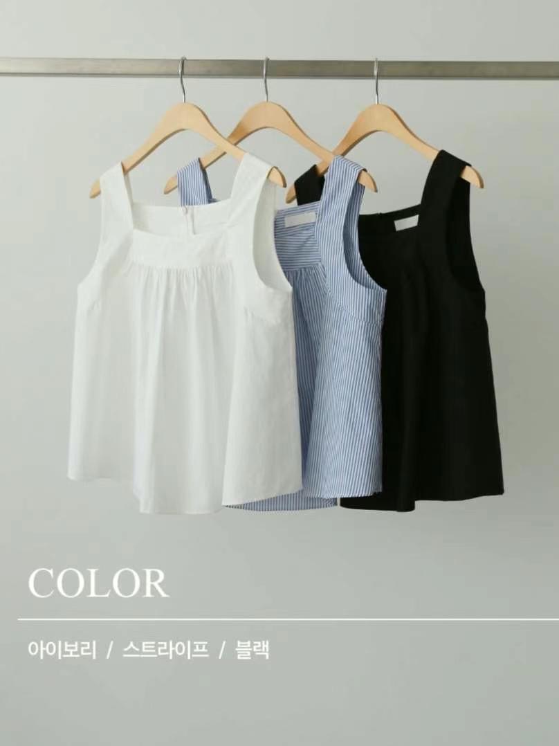 BASIC FEMME-베이직팜므-OT直郵韓國代購女裝新款熱賣吊帶背心BASIC FEMME吊帶/背心