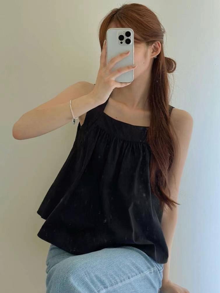 BASIC FEMME-베이직팜므-OT直郵韓國代購女裝新款熱賣吊帶背心BASIC FEMME吊帶/背心圖色3