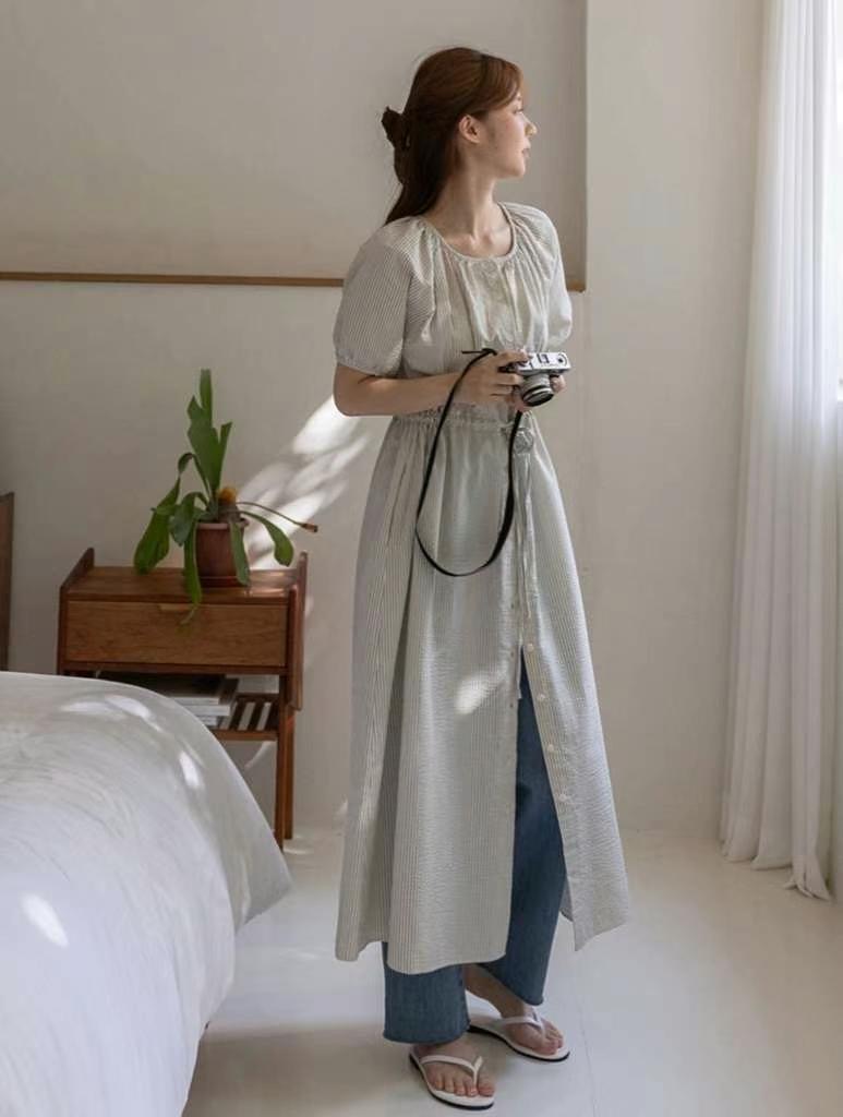 BASIC FEMME-베이직팜므-OT韓國直郵女裝新品真品連衣裙BASIC FEMME連衣裙