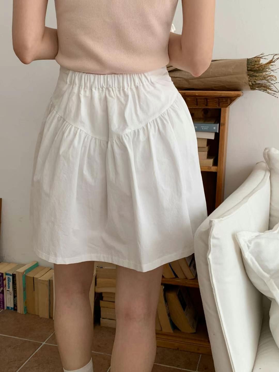 BASIC FEMME-베이직팜므-OT韓國直郵東大門實拍女裝新款24秋夏短裙蕾絲BASIC FEMME短裙
