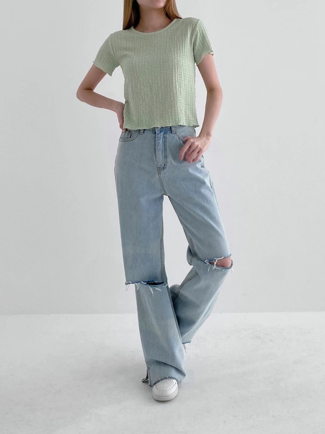 QUEENS MADE韓國直郵東大門代購女裝新品24春夏真品推薦T恤QUEENS MADET恤