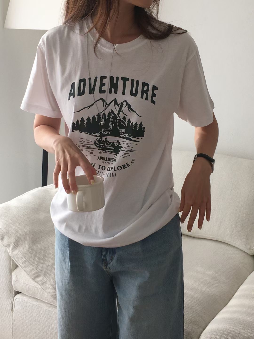 WEARME韓國直郵東大門實拍女裝新款人氣推薦熱賣真品休閑T恤WEARMET恤圖色2