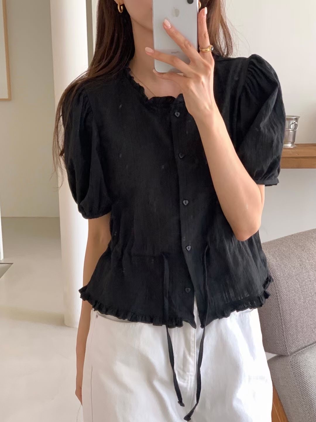 WEARME韓國直郵東大門代購女裝新品真品休閑熱賣襯衫蕾絲衫WEARME襯衫/蕾絲衫