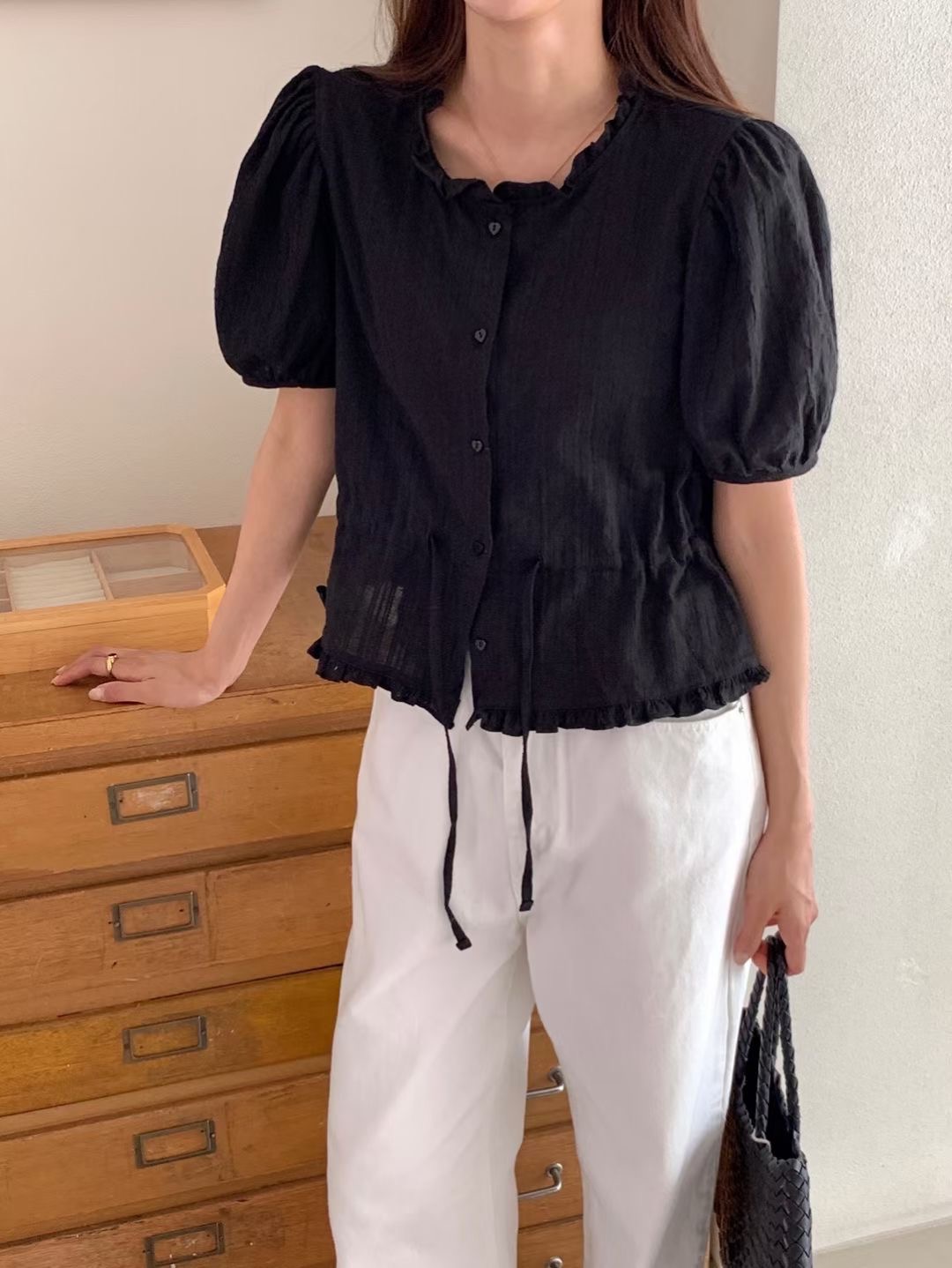 WEARME韓國直郵東大門代購女裝新品真品休閑熱賣襯衫蕾絲衫WEARME襯衫/蕾絲衫圖色2