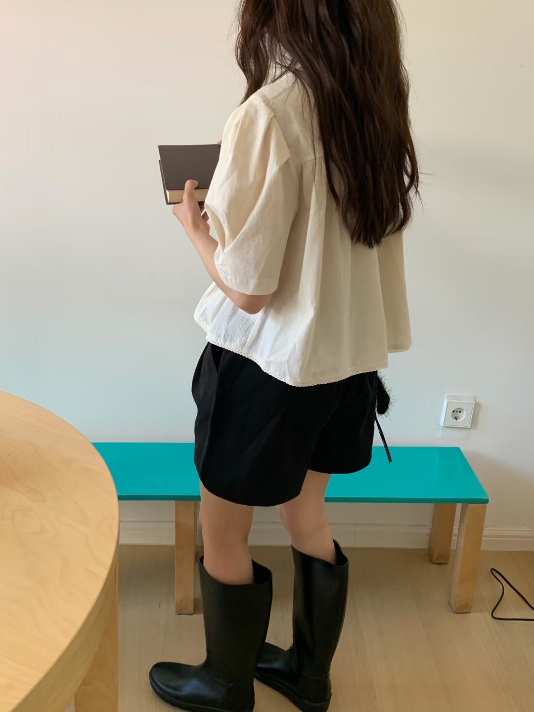 WEARME韓國直郵東大門實拍女裝新款熱賣職業時尚襯衫蕾絲衫WEARME襯衫/蕾絲衫