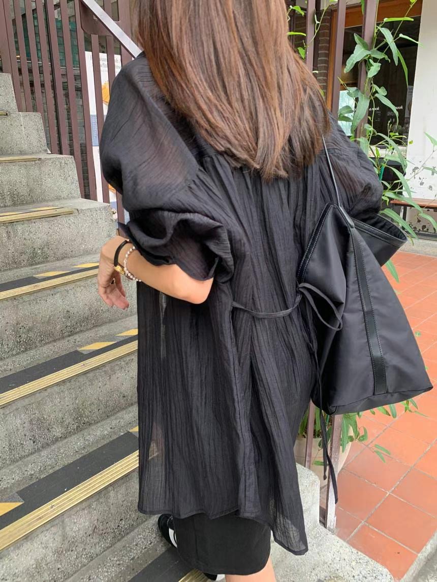 BUSTLING直郵韓國代購女裝新款時尚熱賣職業24春夏襯衫蕾絲衫BUSTLING襯衫/蕾絲衫