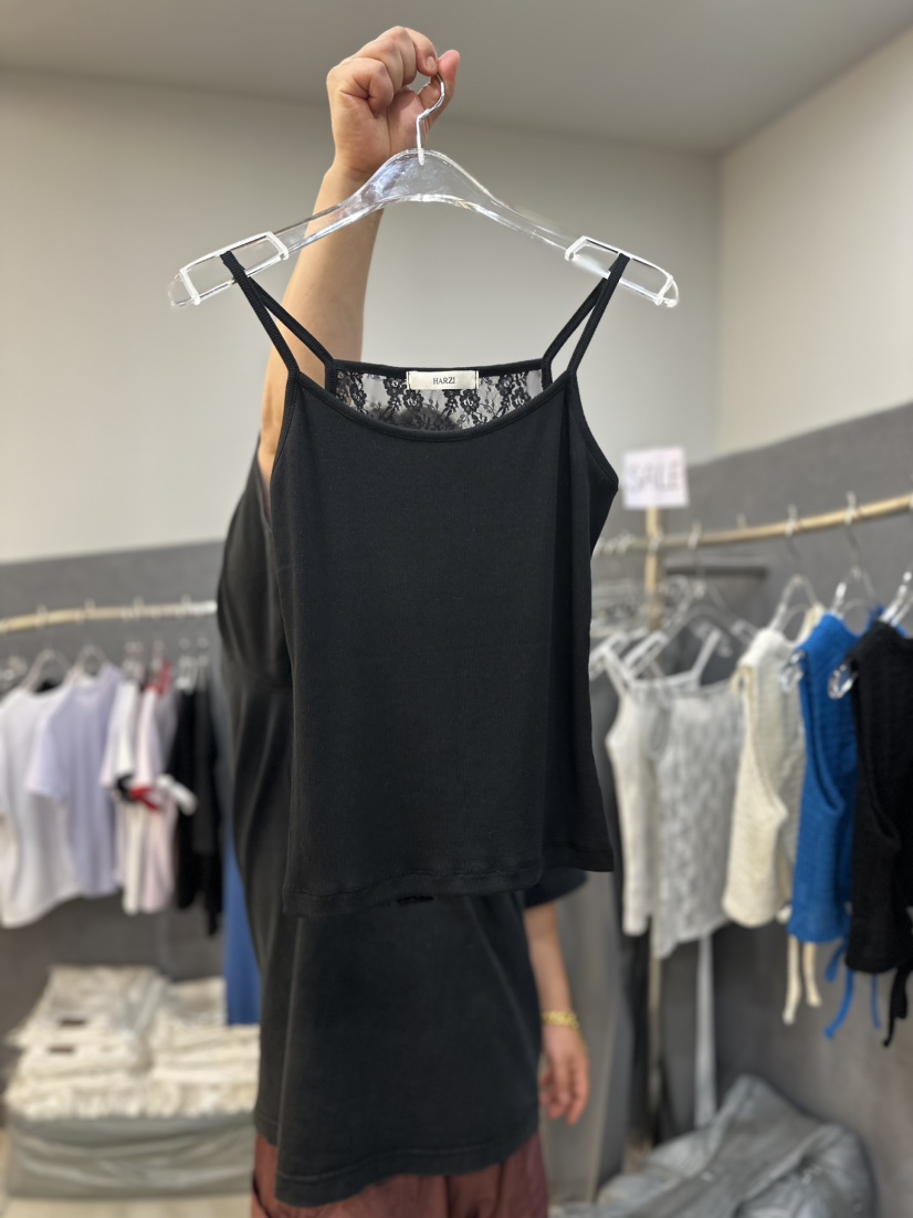 HARZI韓國直郵東大門實拍女裝新品真品熱賣人氣休閑吊帶背心LADYBLACK吊帶/背心圖色3