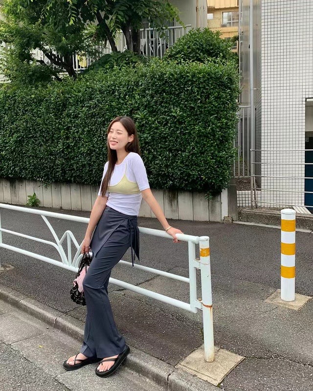 HWYL韓國直郵東大門實拍女裝新款休閑時尚職業推薦吊帶背心ELMU吊帶/背心