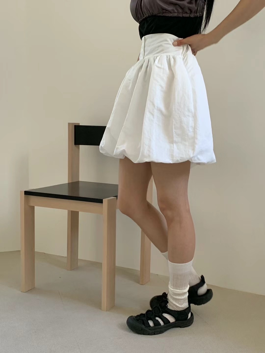 HWYL直郵韓國代購女裝新品24春夏職業推薦真品休閑時尚短裙ELMU短裙