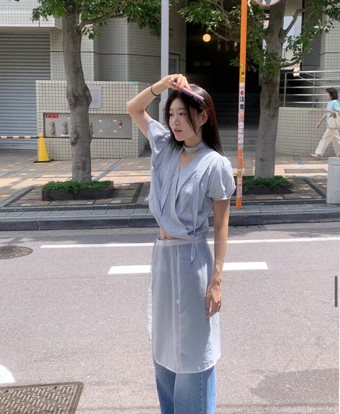 HWYL直郵韓國代購女裝新品真品24春夏職業休閑半身裙中短裙ELMU半身裙/中短裙
