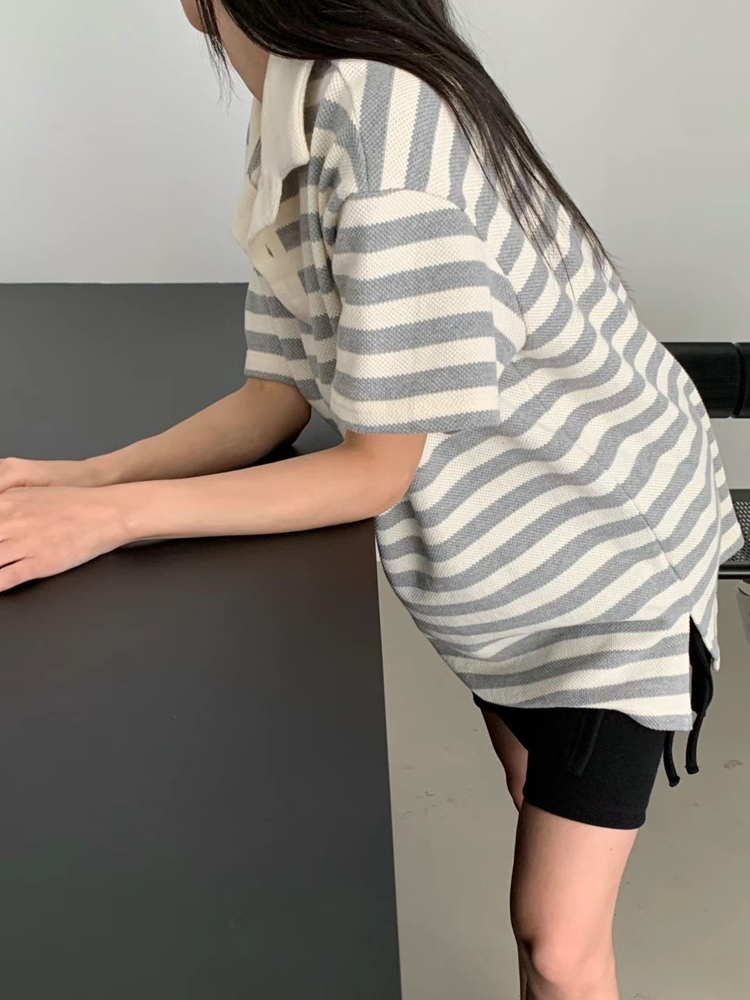 HWYL韓國直郵東大門代購女裝新品人氣時尚職業24春夏襯衫蕾絲衫ELMU襯衫/蕾絲衫