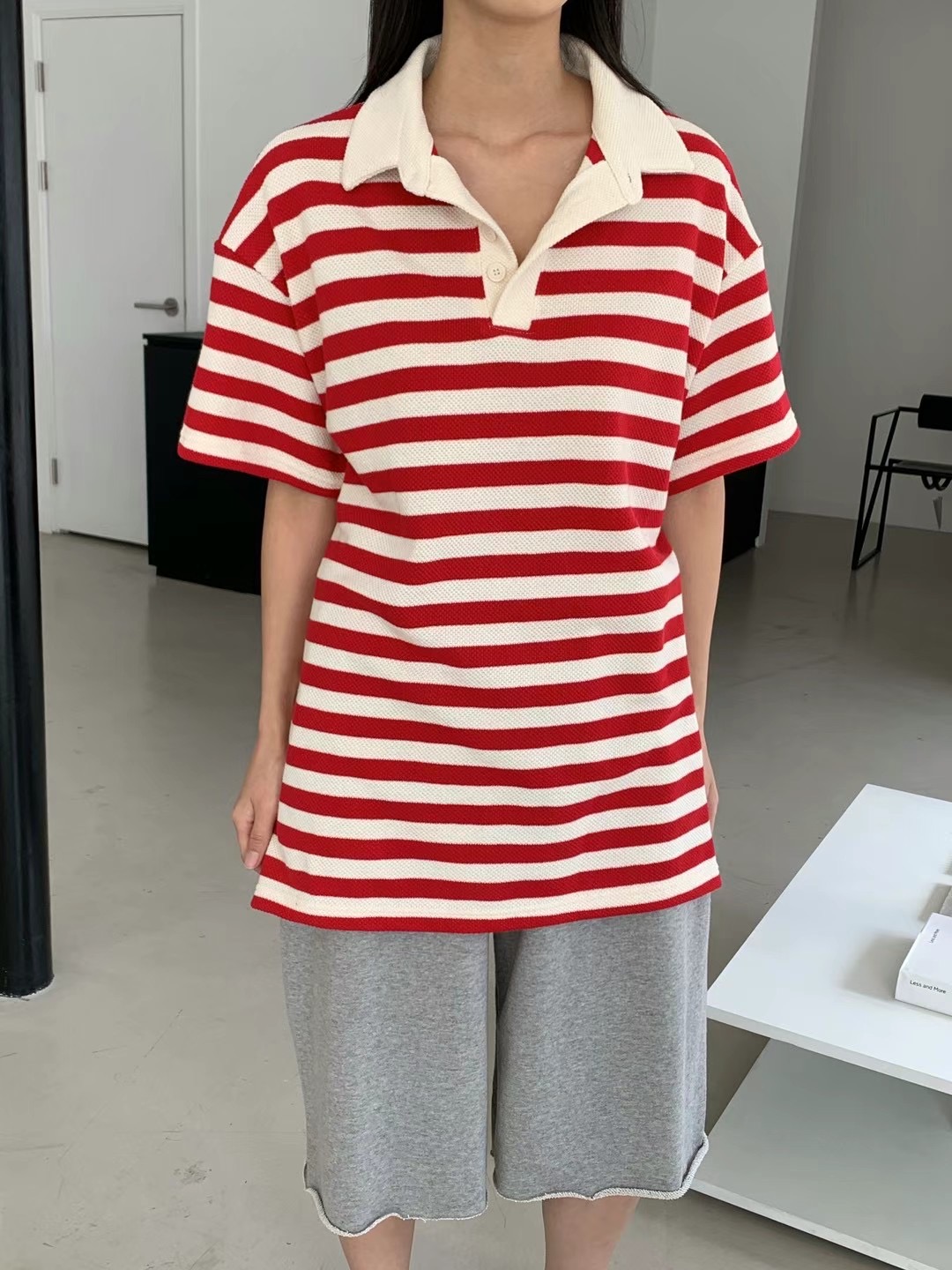 HWYL韓國直郵東大門代購女裝新品人氣時尚職業24春夏襯衫蕾絲衫ELMU襯衫/蕾絲衫