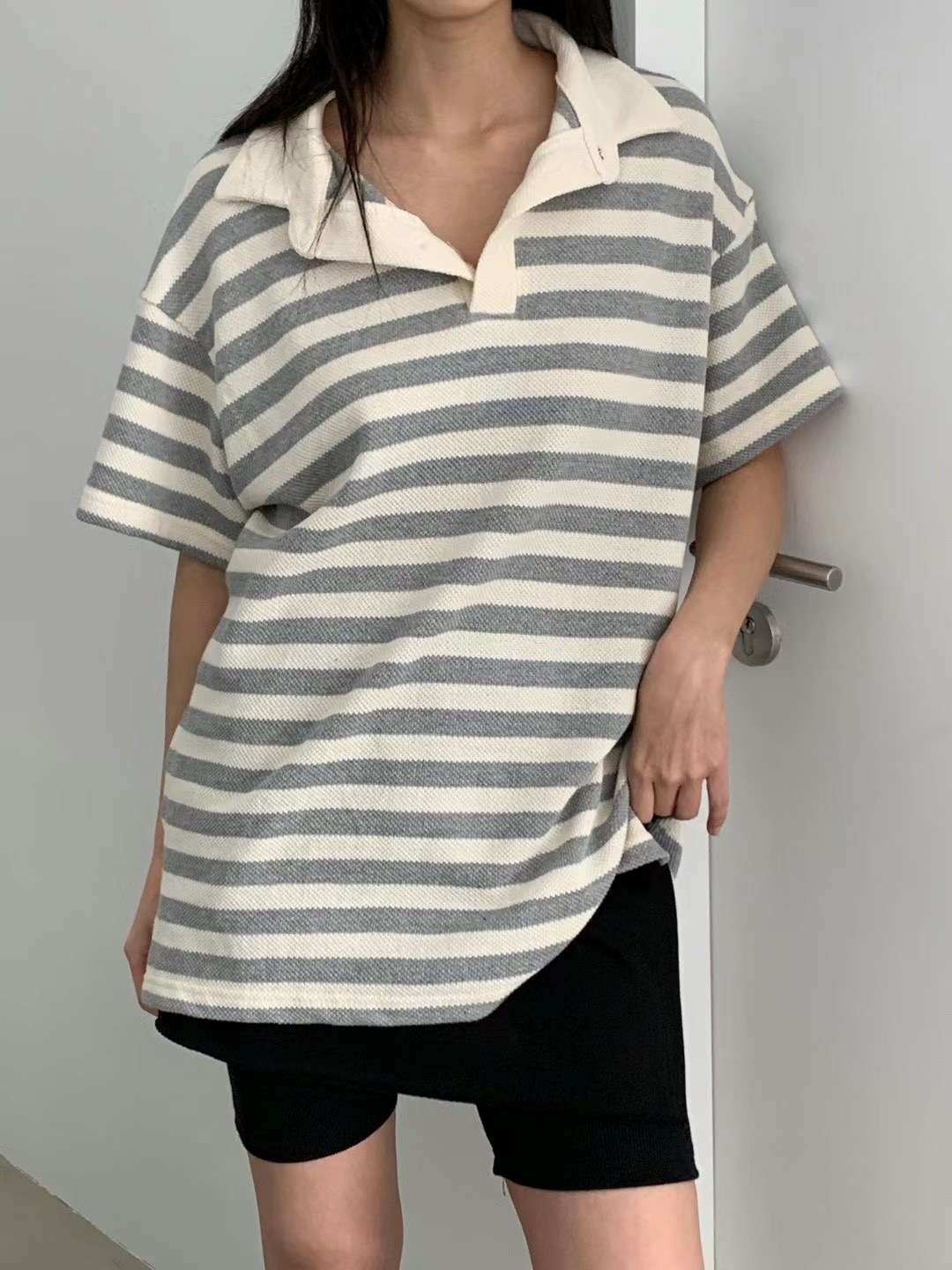 HWYL韓國直郵東大門代購女裝新品人氣時尚職業24春夏襯衫蕾絲衫ELMU襯衫/蕾絲衫圖色2