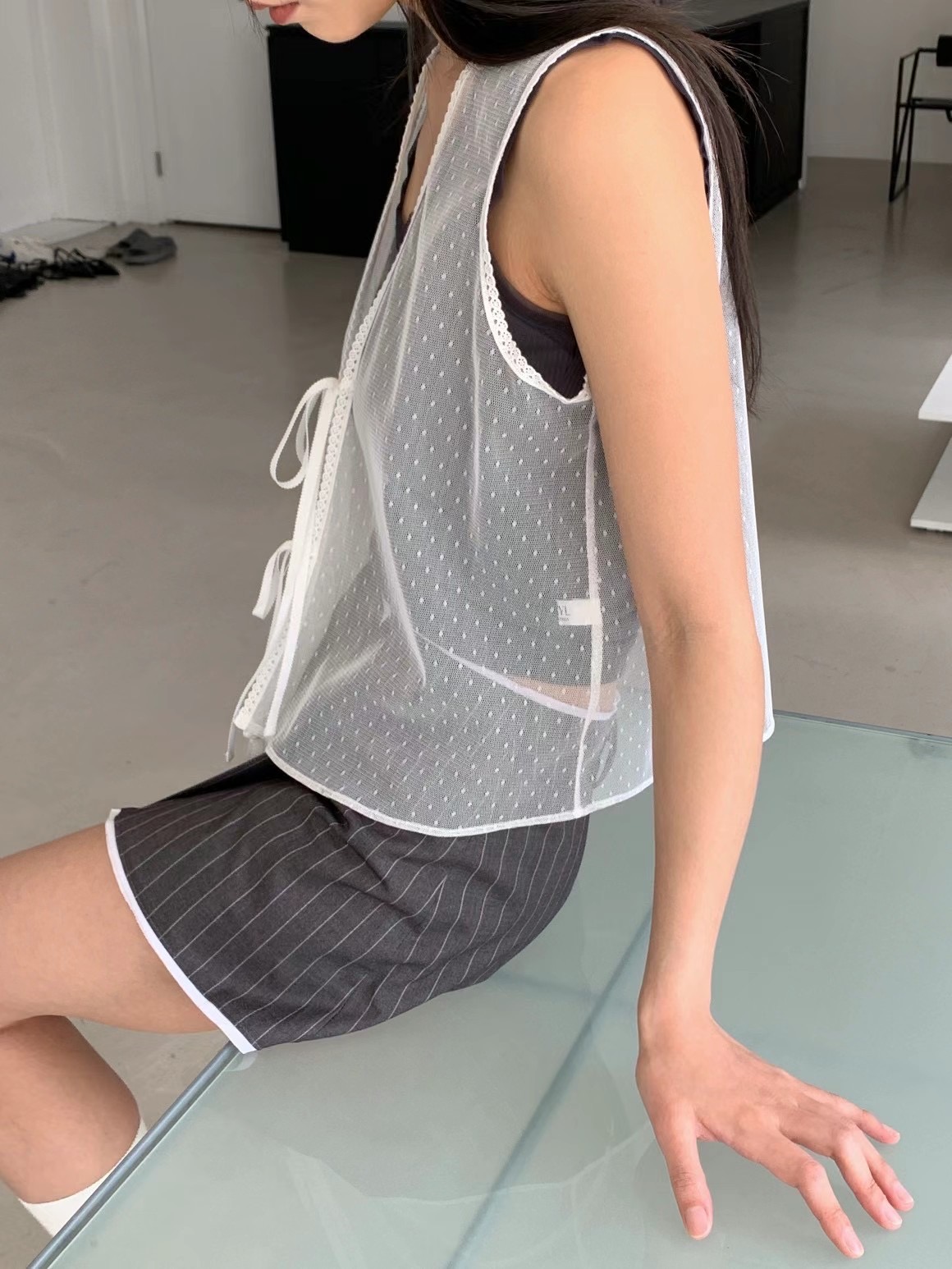 HWYL韓國直郵東大門代購女裝新款時尚推薦真品24春夏吊帶背心ELMU吊帶/背心