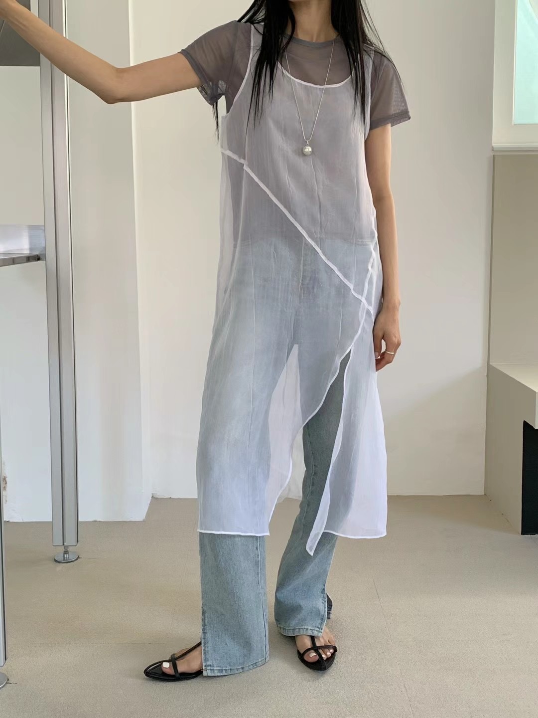 HWYL直郵韓國代購女裝新品時尚真品休閑人氣推薦24春夏連衣裙ELMU連衣裙