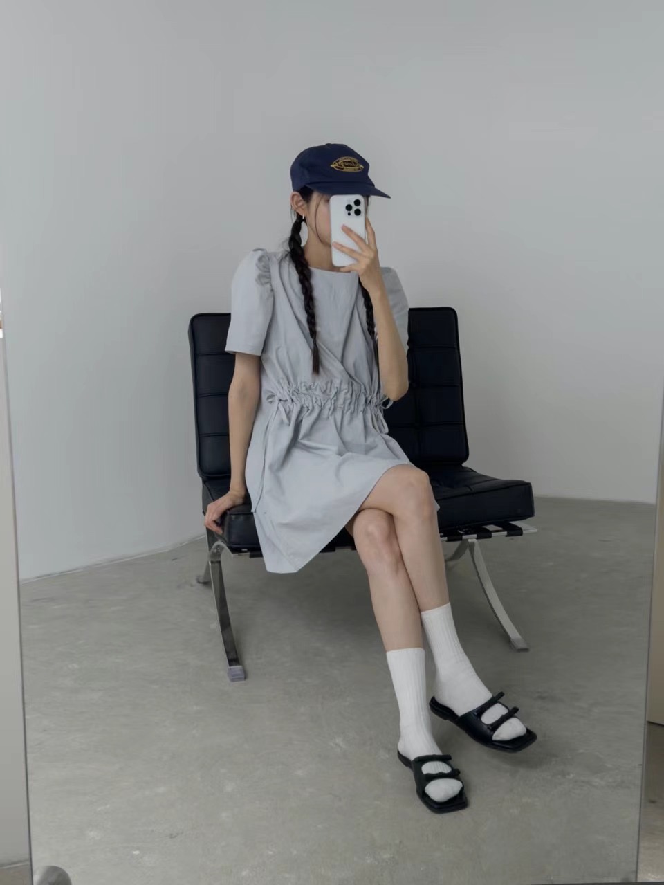 HWYL直郵韓國代購女裝新款職業時尚休閑熱賣24春夏連衣裙ELMU連衣裙