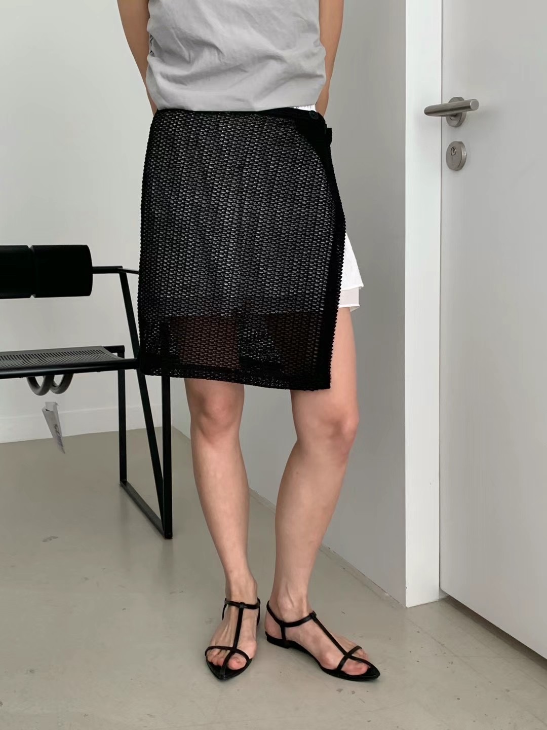 HWYL直郵韓國代購女裝新品推薦休閑職業熱賣24春夏時尚短裙ELMU短裙