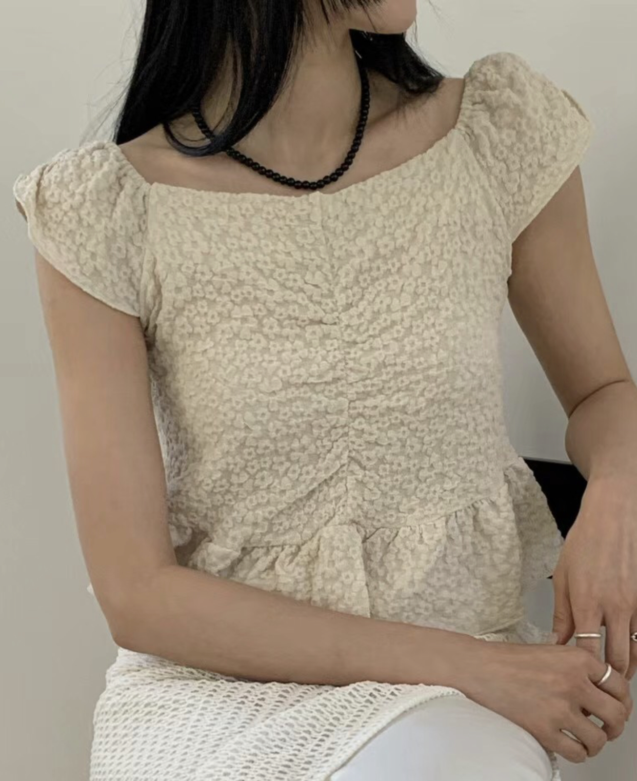 HWYL韓國直郵東大門代購女裝新款真品時尚人氣推薦襯衫蕾絲衫ELMU襯衫/蕾絲衫