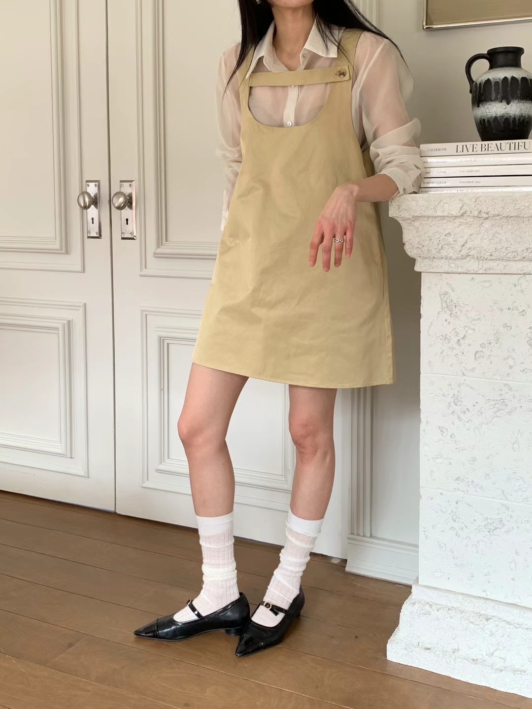 HWYL韓國直郵女裝新品24春夏熱賣職業推薦時尚休閑連衣裙ELMU連衣裙