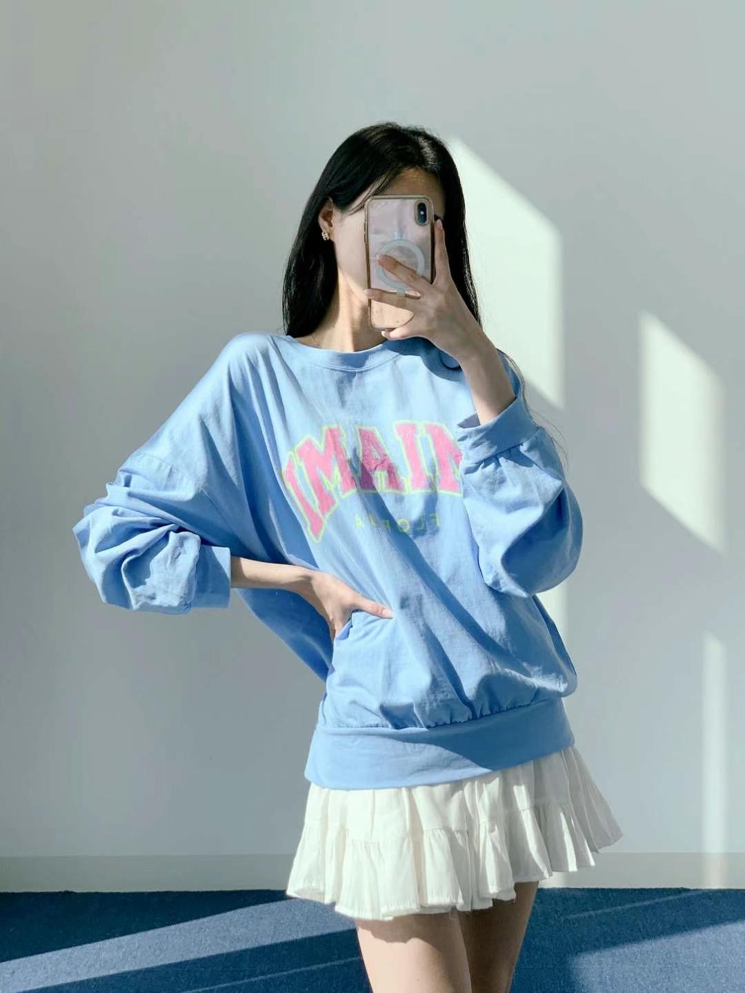 MONG9S直郵韓國代購女裝新品24春夏熱賣時尚真品人氣衛衣MONG9S衛衣