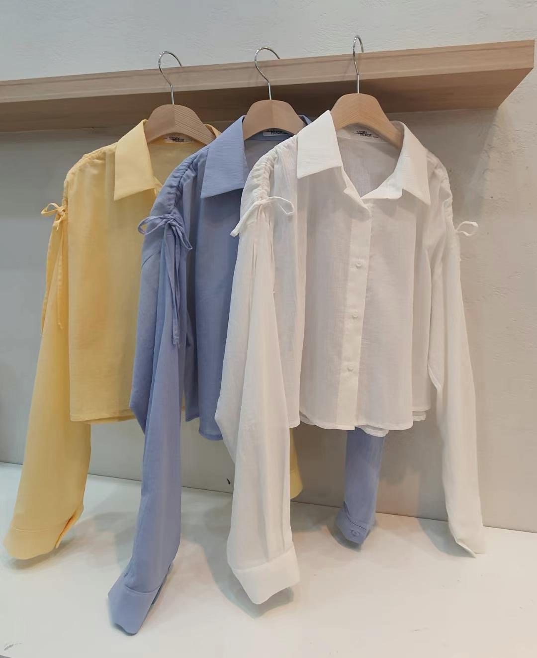 PRADA-프라다-OT直郵韓國代購女裝新品時尚休閑襯衫蕾絲衫PRADA-프라다-OT襯衫/蕾絲衫