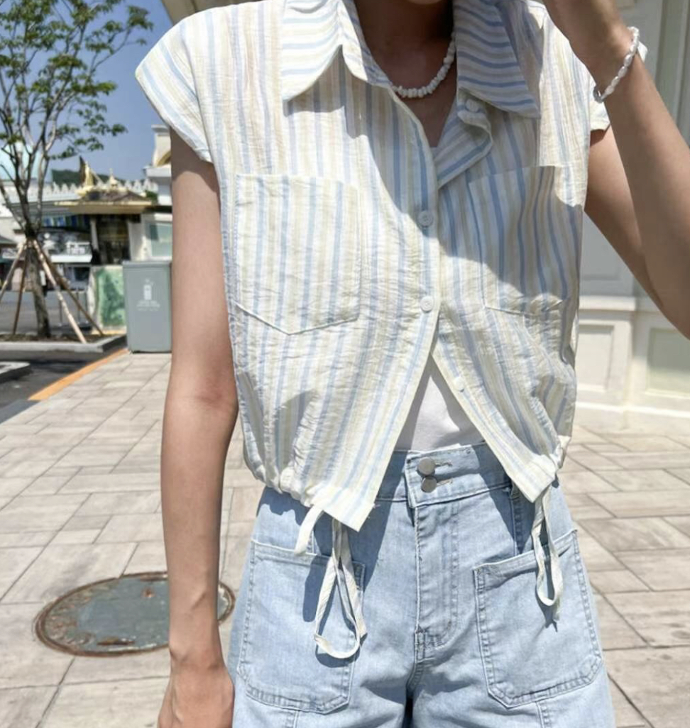 PRADA-프라다-OT韓國直郵女裝新品休閑推薦24春夏襯衫蕾絲衫PRADA-프라다-OT襯衫/蕾絲衫圖色3