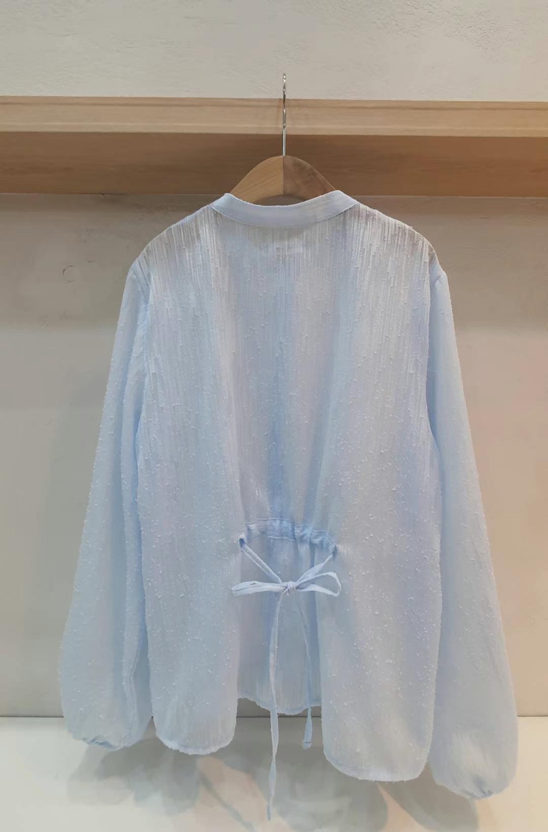 PRADA-프라다-OT韓國直郵女裝新款職業休閑24春夏襯衫蕾絲衫PRADA-프라다-OT襯衫/蕾絲衫