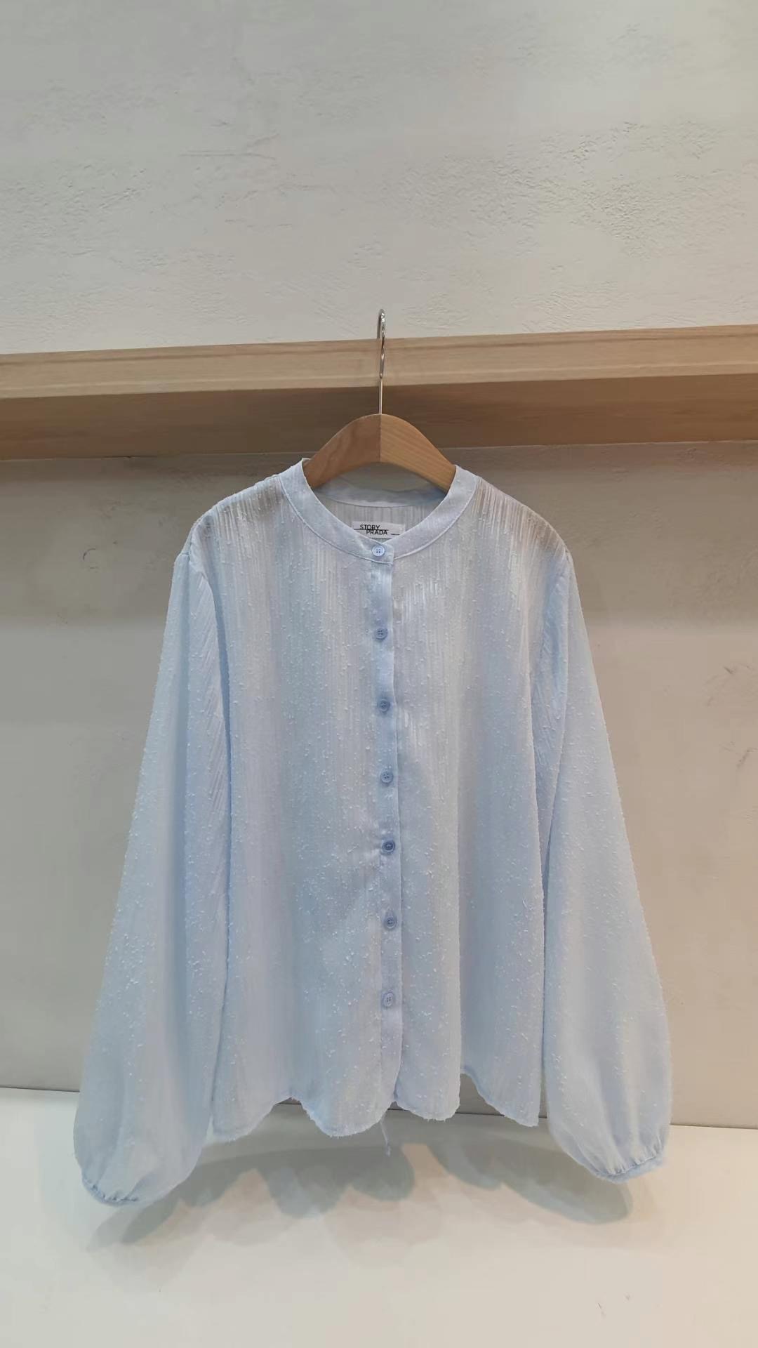 PRADA-프라다-OT韓國直郵女裝新款職業休閑24春夏襯衫蕾絲衫PRADA-프라다-OT襯衫/蕾絲衫圖色3
