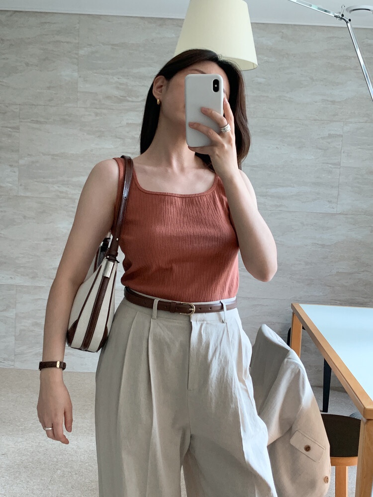 Sendtwo韓國直郵女裝新品推薦時尚24春夏人氣熱賣吊帶背心SENDTWO吊帶/背心