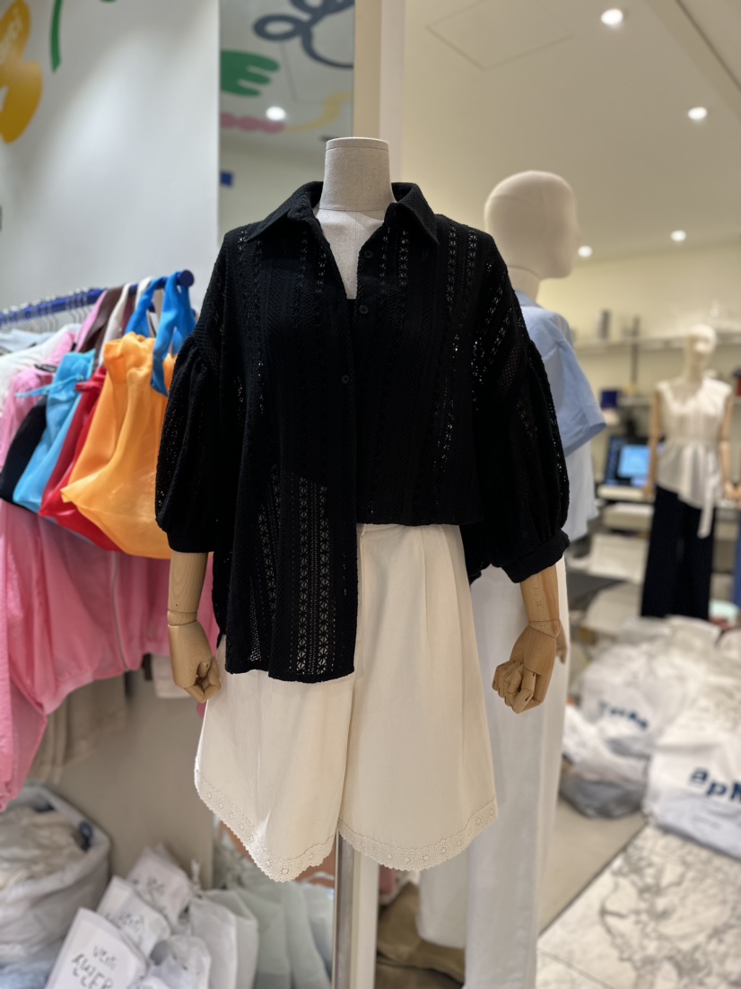 Venti韓國直郵東大門實拍女裝新品時尚人氣職業真品襯衫蕾絲衫VENTI襯衫/蕾絲衫