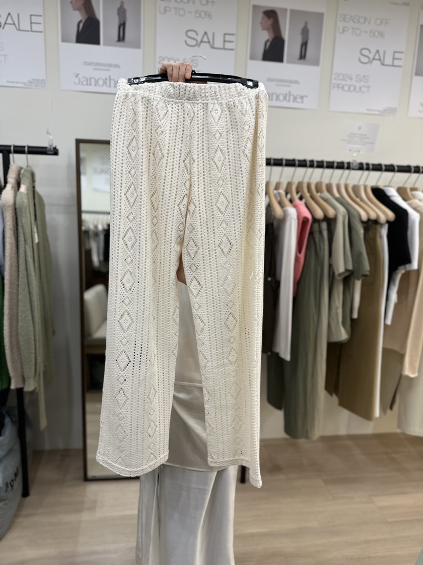 3 another韓國直郵東大門代購女裝新品人氣時尚休閑褲蕾絲3 ANOTHER休閑褲
